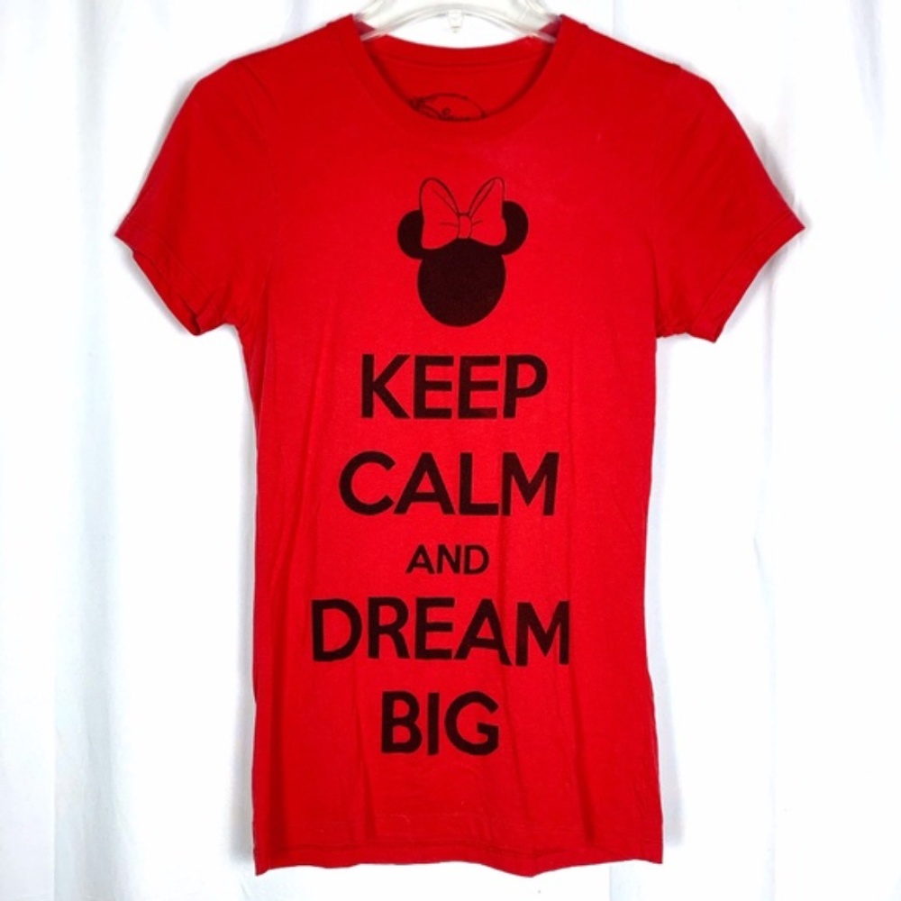 Disney Minnie Keep Calm and Dream Big red tee, S